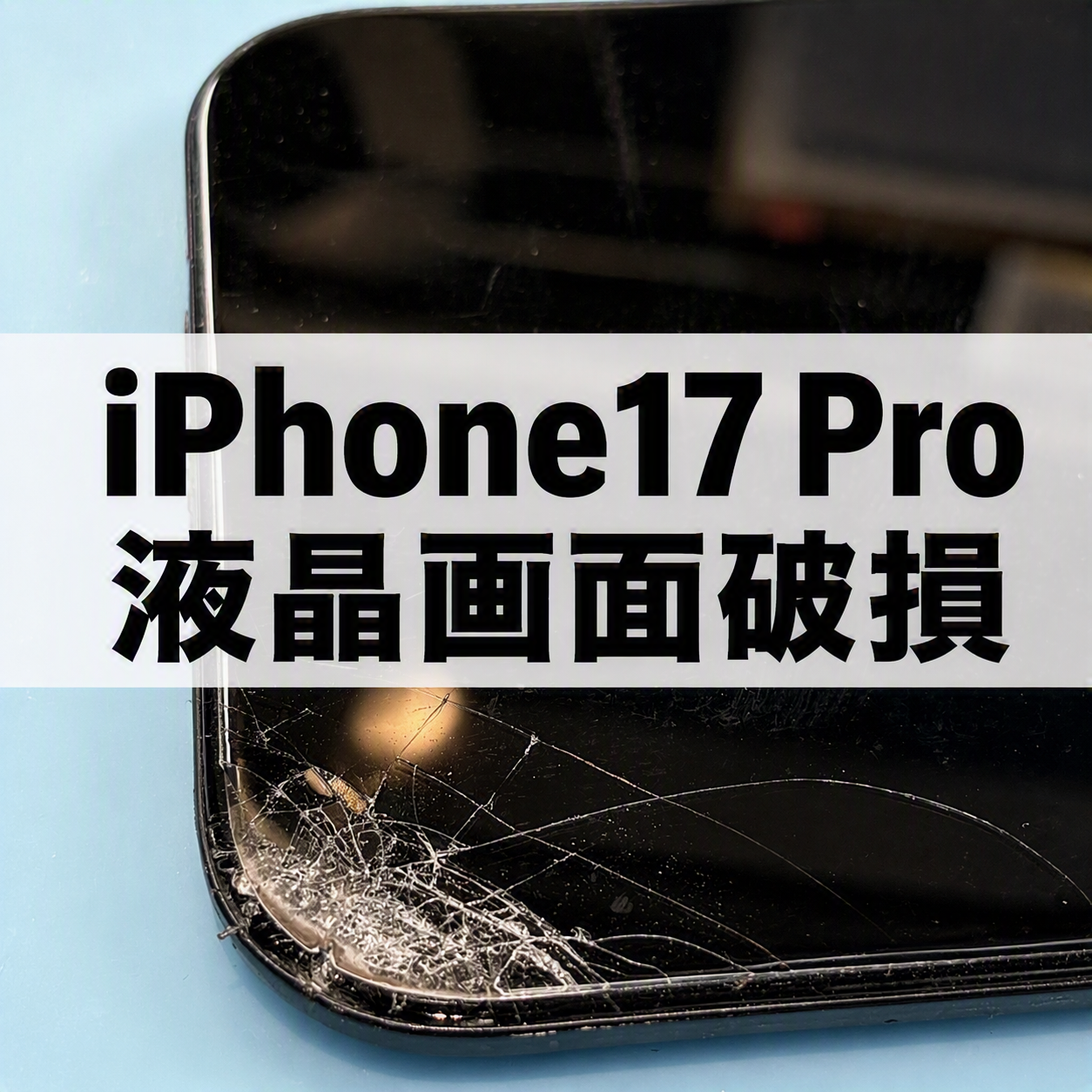 📱iPhone 17 Proの液晶画面が破損！画面交換修理を行いました✨スマホ修理工房天神地下街店